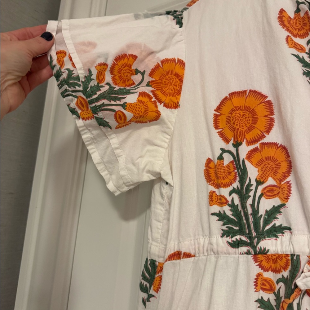 Victoria Dunn White and Orange Floral Dress - Picture 3 of 6